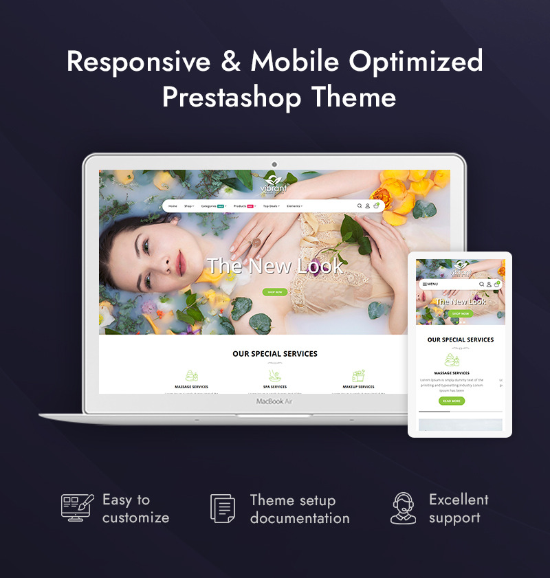 Vibrant - Wellness & Spa Salon Prestashop 响应式主题 - Features Image 1