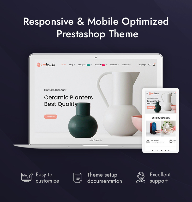 Embowls - Ceramic and Pottery Store Prestashop Responsive Theme - Features Image 1