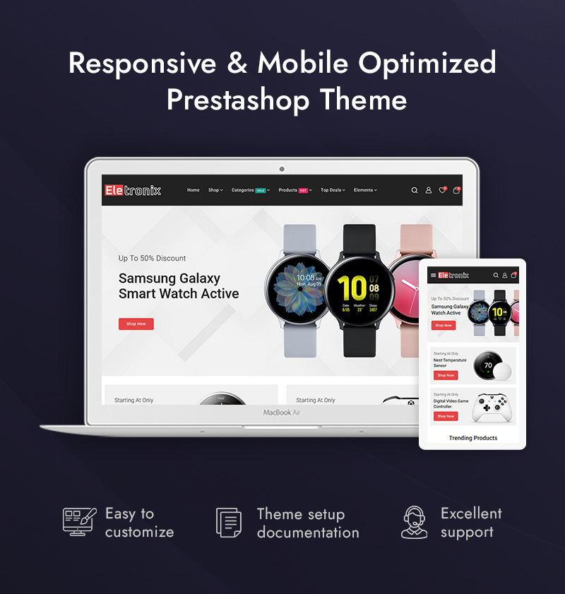 Eletronix - Electronics and Computers Store Prestashop Responsive Theme - Features Image 1