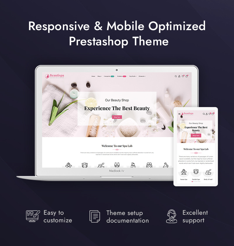 Beautispa - Hälso- och skönhetsbutik Prestashop Responsive Theme - Features Image 1