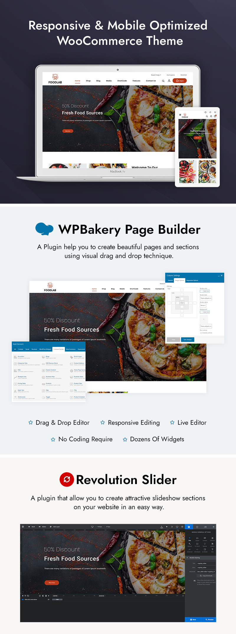 FoodLab - Restaurant Food Store WooCommerce Theme - Features Image 1