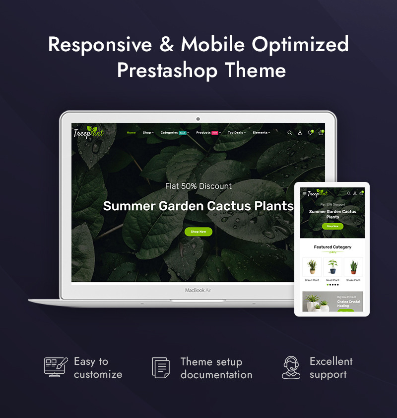 TreePlant - Szobanövény és kertészeti áruház PrestaShop reszponzív sablon - Features Image 1