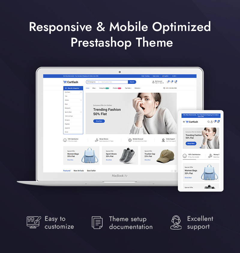 Cartfash - Thème réactif Prestashop pour Mega Fashion Store - Caractéristiques de l’image 1