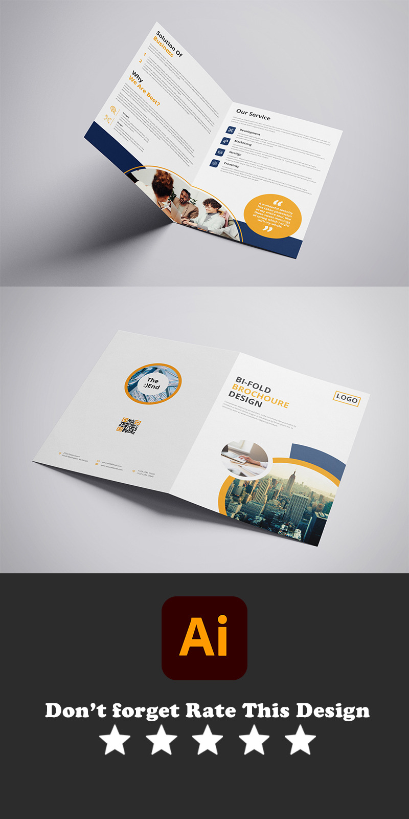 Modello di brochure aziendale ripiegabile - Caratteristiche Immagine 1