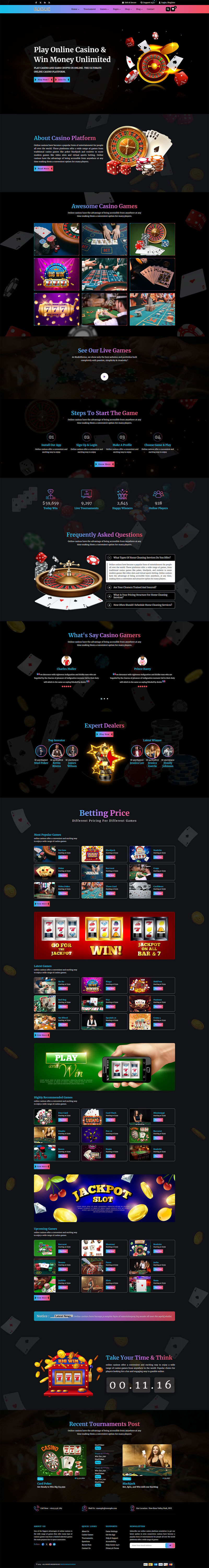 二十一点 - 在线赌场、赌博和博彩 HTML 模板 - Features Image 2