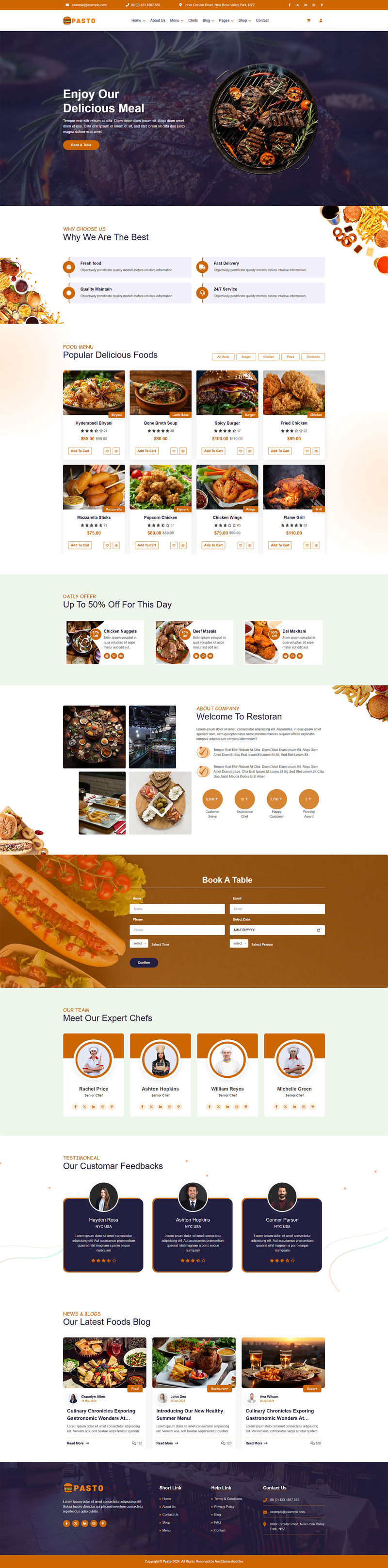 Pasto - 餐厅、食品和咖啡馆 HTML 模板 - Features Image 2