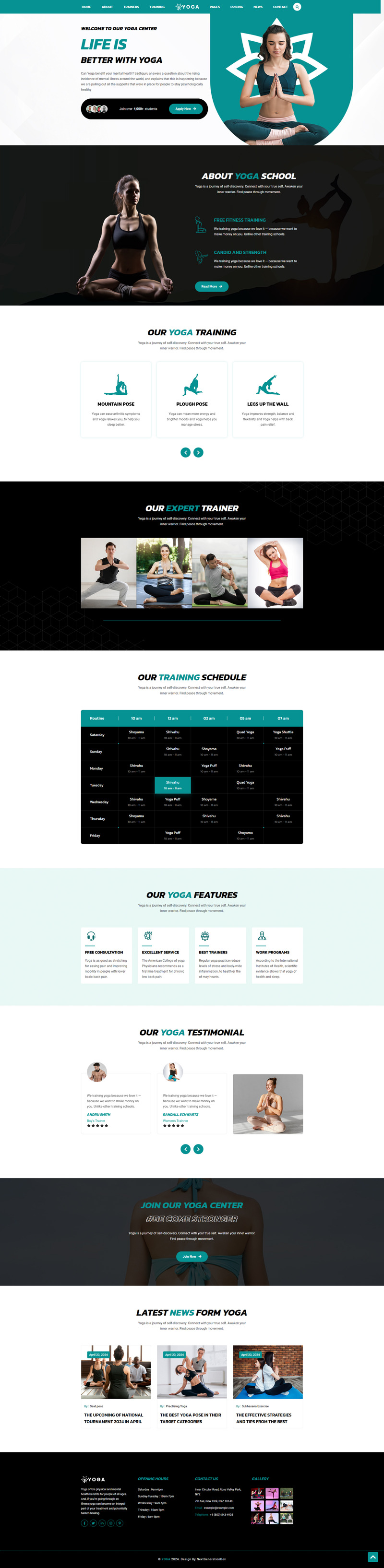 Yoga-健身和瑜伽 HTML 模板 - Features Image 1