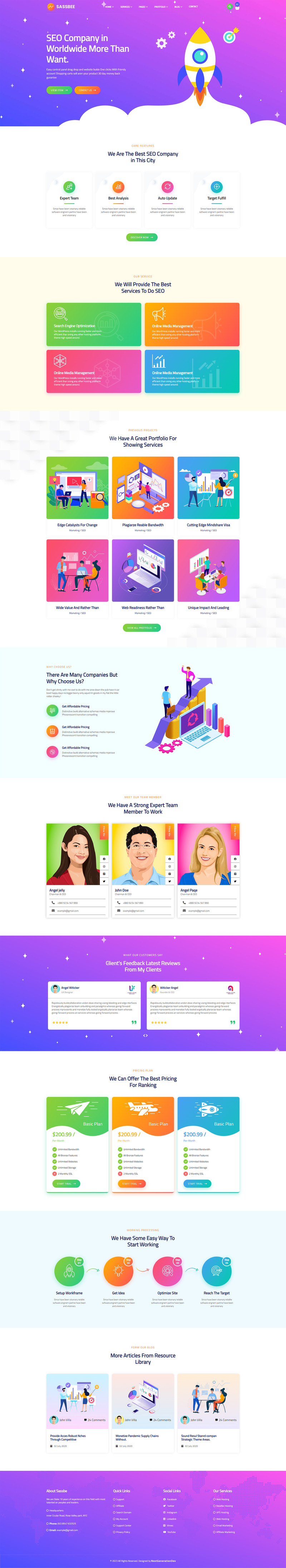 Sassbee - 应用程序、软件、域名托管 HTML 模板 - Features Image 1