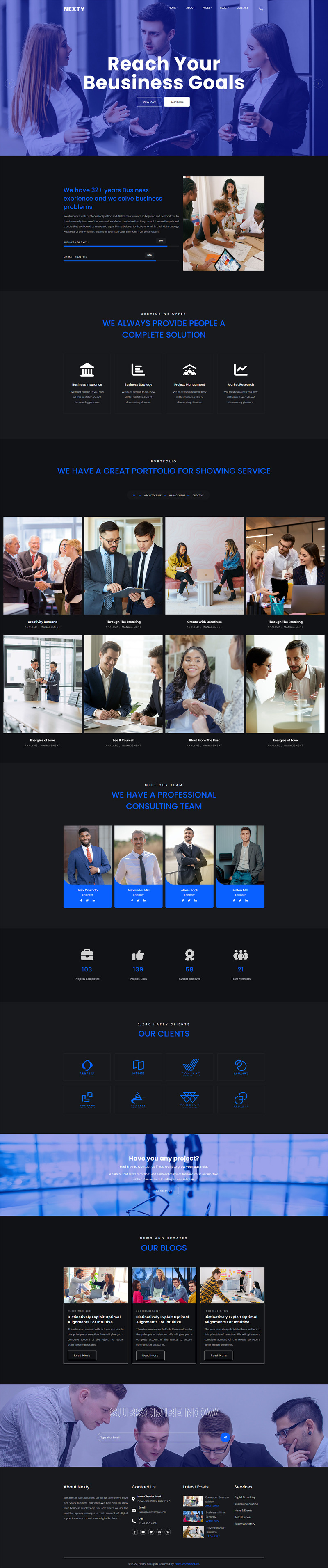 Nexty - 多用途商业、企业、代理 HTML 模板 - Features Image 1