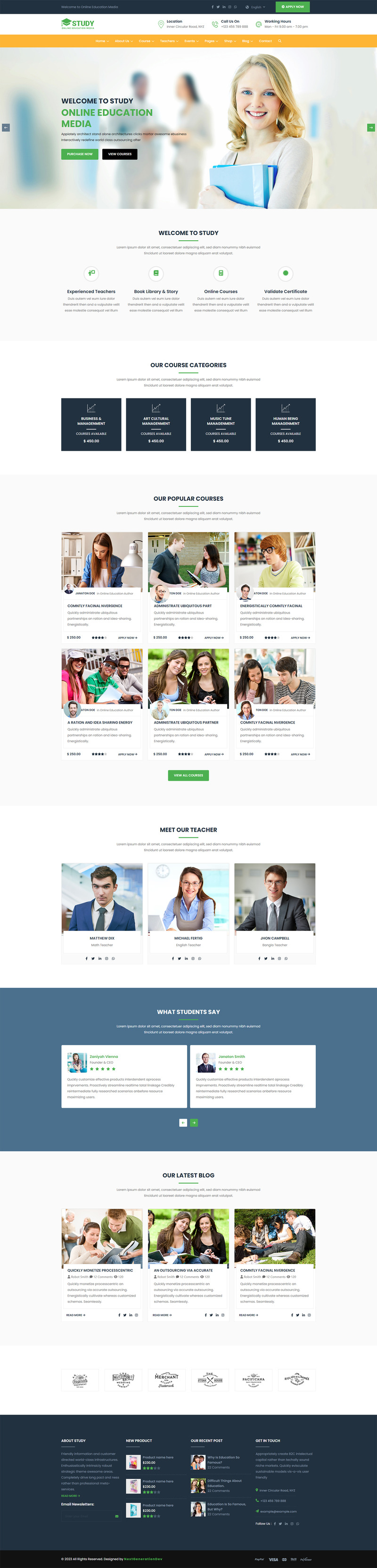 Study - Education HTML Template #312259 - TemplateMonster
