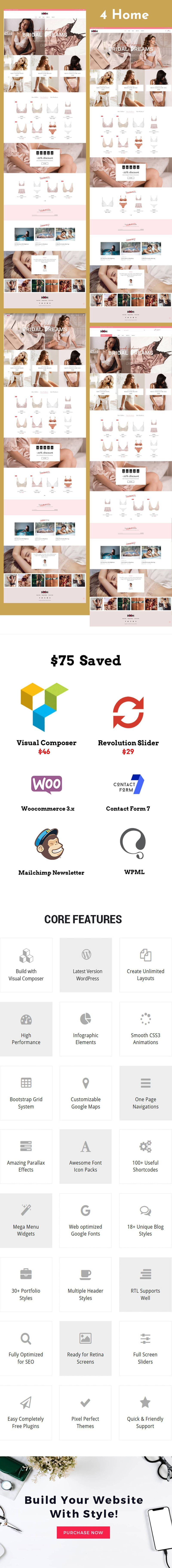 Boom - Underkläder och Fashion Boutique WooCommerce -tema - Features Image 1