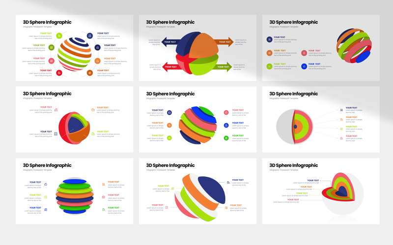 3D-Kugel-Infografik-Präsentationsvorlage - Eigenschaften Bild 2