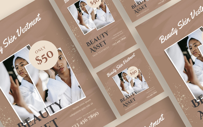 Modèle de Flyer de vente de produits de beauté pour la peau - Caractéristiques de l’image 2