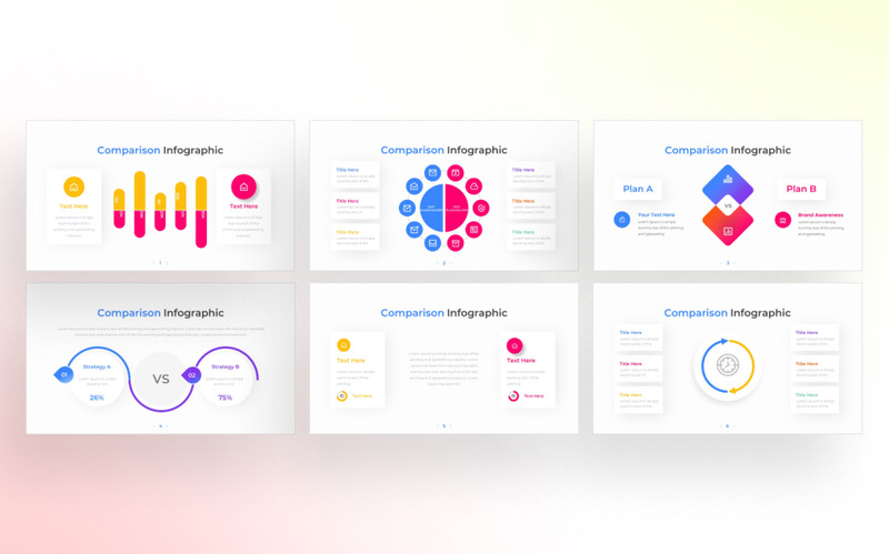 Vergleich PowerPoint-Infografik-Vorlage - Eigenschaften Bild 1