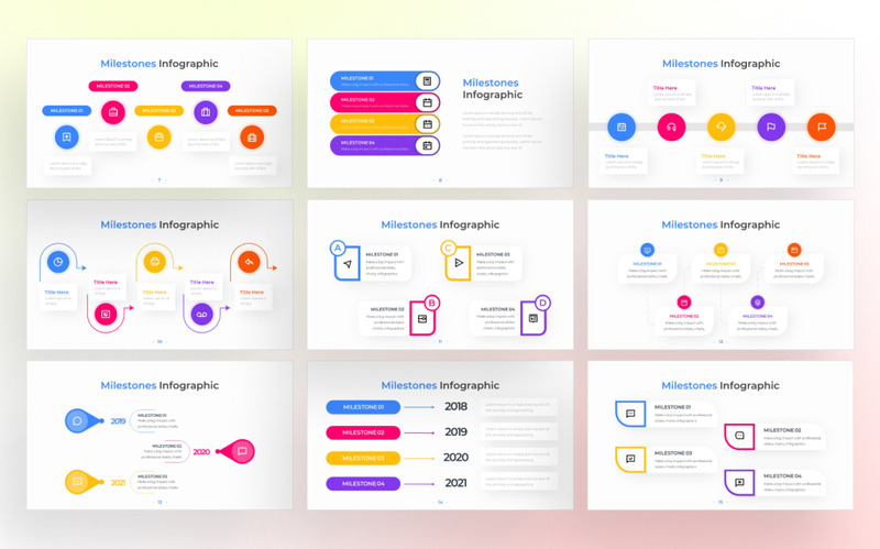 Mijlpaal PowerPoint Infographic-sjabloon - Features Image 2