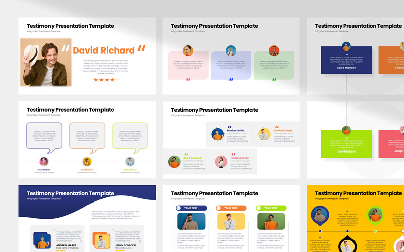 Testimony Infographic Presentation Template - Features Image 2