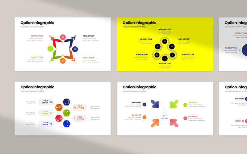 Opzione modello di presentazione infografica aziendale - Caratteristiche Immagine 2