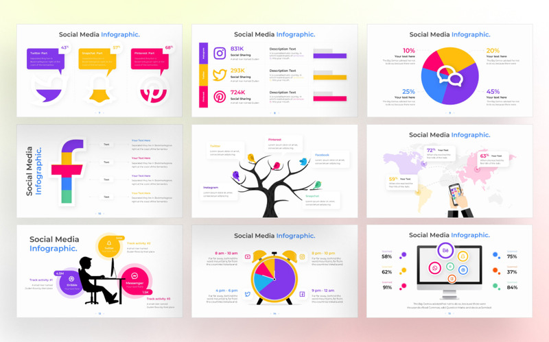 Social Media PowerPoint Infographic Template - Features Image 2