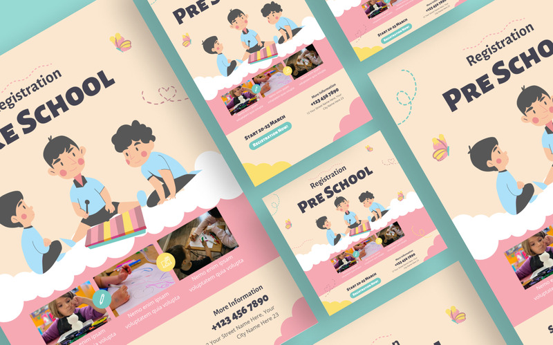 Preschool Registration Flyer Template TemplateMonster Preschool Registration Flyer Template TemplateMonster