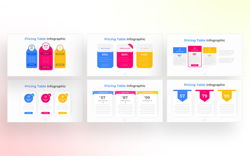 Modello di infografica PowerPoint della tabella dei prezzi - Caratteristiche Immagine 1
