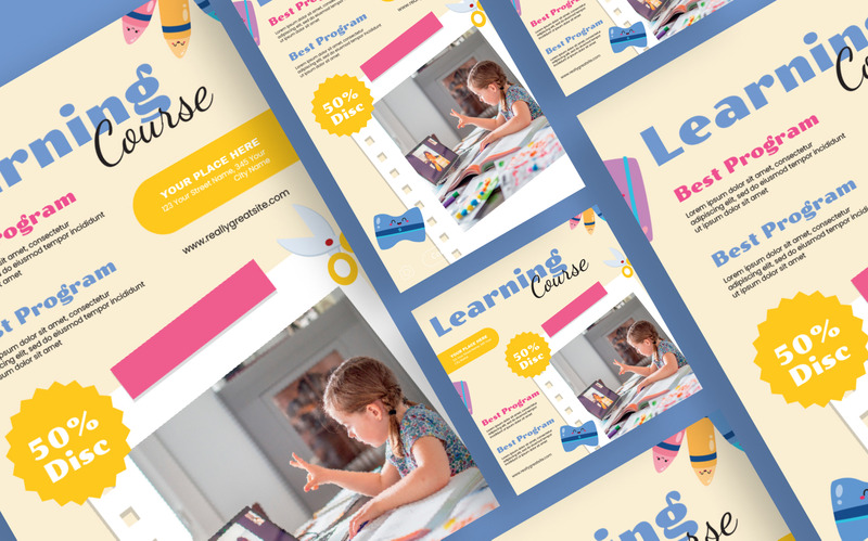 Learning Course Program Flyer Template - TemplateMonster