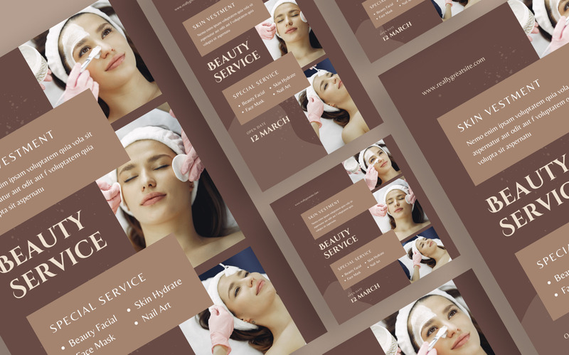 Modèle de Flyer d'ouverture de clinique de beauté de la peau - Caractéristiques de l’image 2