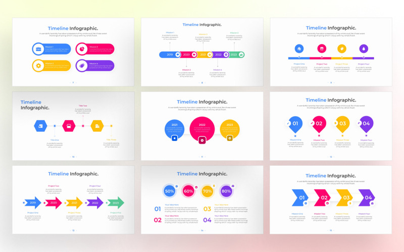 Modello di infografica PowerPoint della sequenza temporale - Caratteristiche Immagine 2