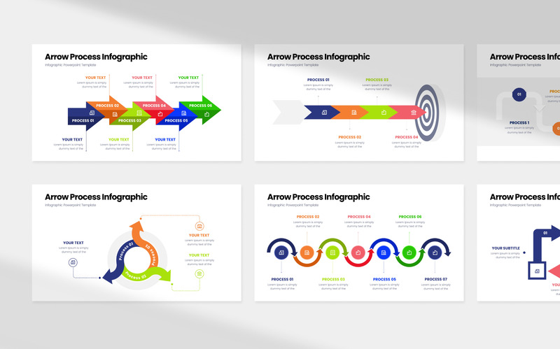 Modèle de présentation d'infographie de processus de flèche - Caractéristiques de l’image 1