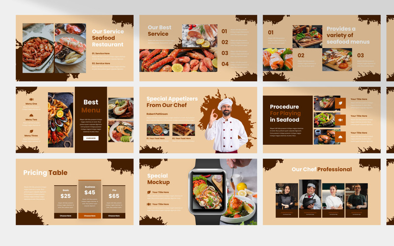 Modèle PowerPoint de restaurant de fruits de mer - Caractéristiques de l’image 2