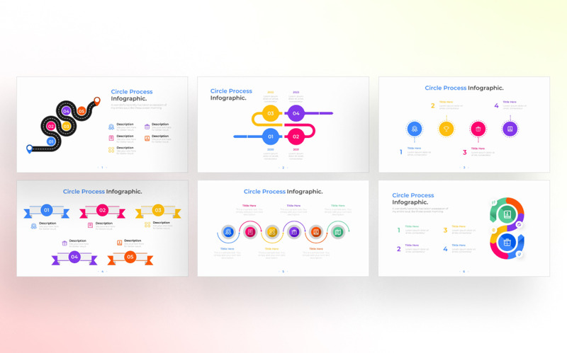 Cirkelprocess PowerPoint Infographic mall - Features Image 1