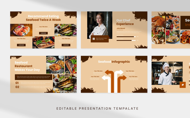 Modèle PowerPoint de restaurant de fruits de mer - Caractéristiques de l’image 1