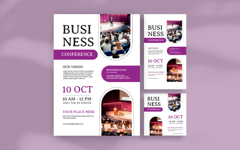 Moderna Minimalistiska Business Seminarium Flyer Mall - Features Image 1