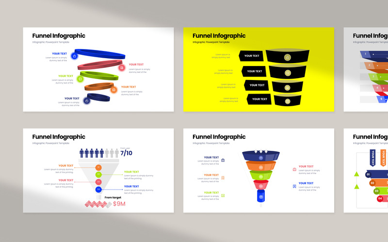 Modèle de présentation d'infographie d'entreprise d'entonnoir - Caractéristiques de l’image 2
