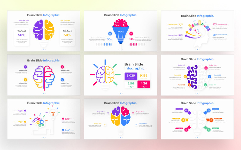 Brain PowerPoint Infographic Template - Features Image 2