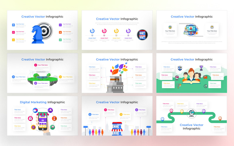 Kreative Vektor-PowerPoint-Infografik-Vorlage - Eigenschaften Bild 2