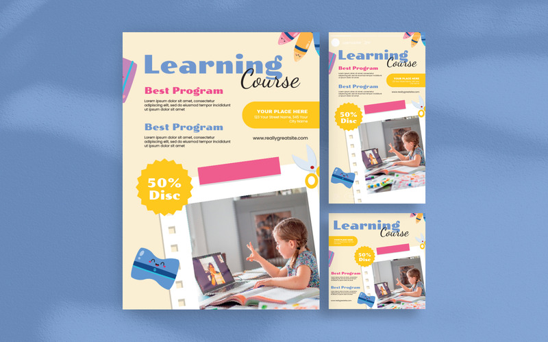 Learning Course Program Flyer Template - TemplateMonster