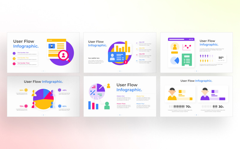 Modello di infografica PowerPoint sul flusso di utenti - Caratteristiche Immagine 1