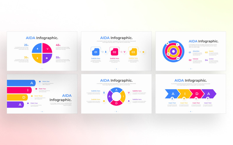 AIDA PowerPoint Infographic Template - TemplateMonster