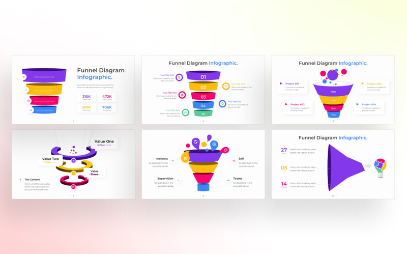 Funnel Diagram PowerPoint Infographic Template - Features Image 1