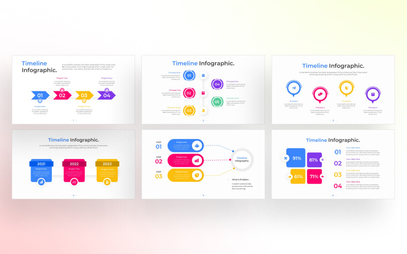 Modello di infografica PowerPoint della sequenza temporale - Caratteristiche Immagine 1