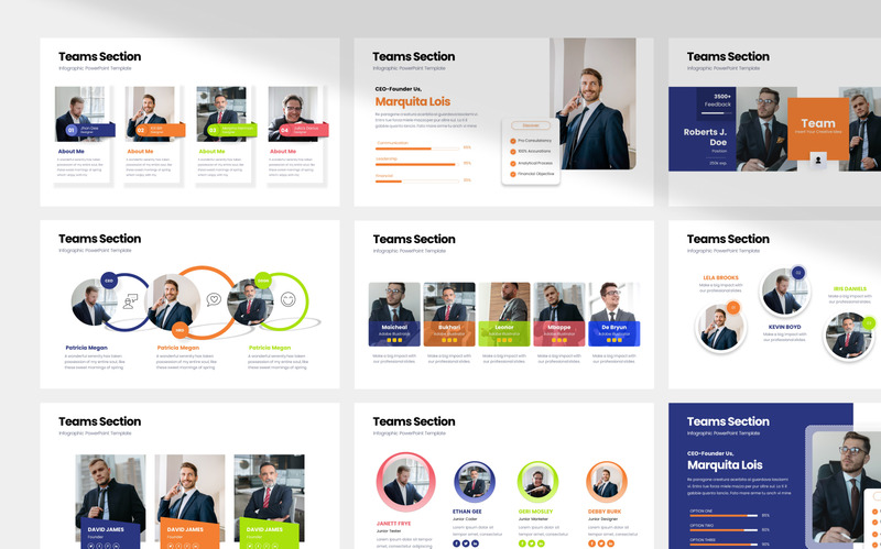 Teams Section Presentation Template - Features Image 2