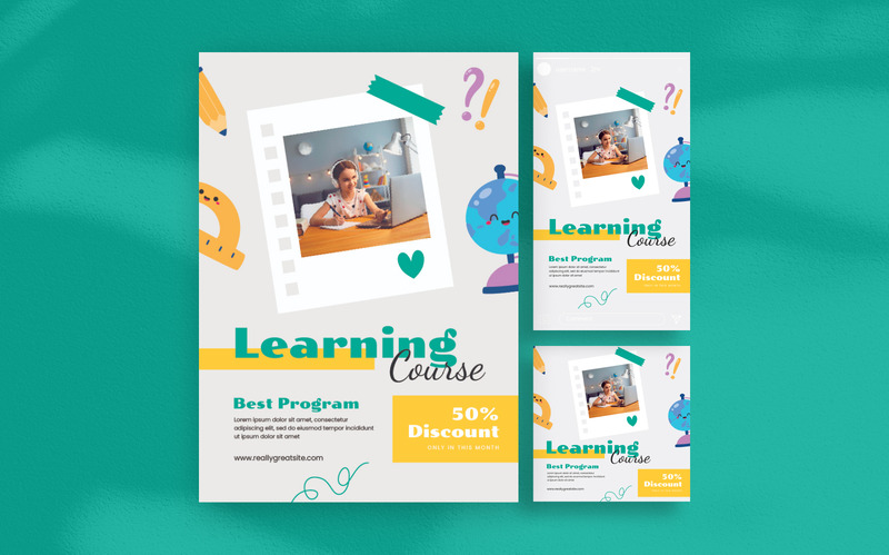 Best Program Learning Course Flyer Template - Features Image 1
