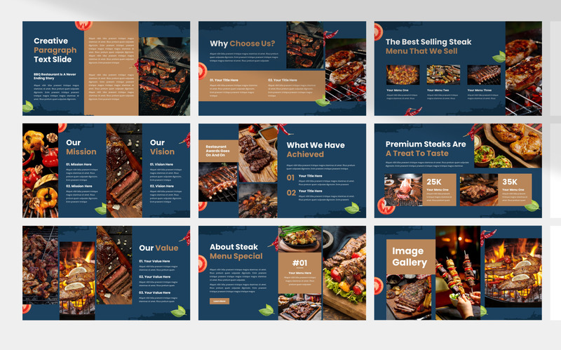 Barbeque Restaurant PowerPoint Template - Features Image 2