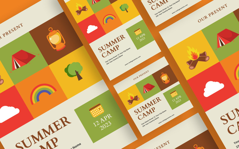Illustrative Summer Camp Flyer Template - Features Image 2