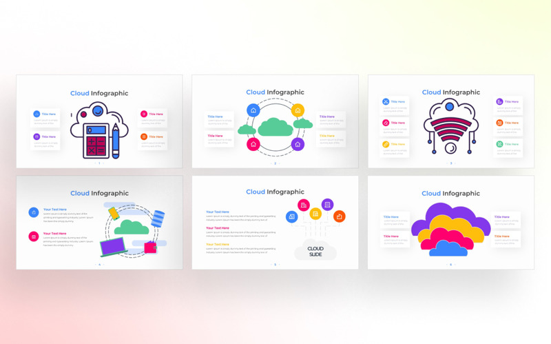 Moln PowerPoint Infographic mall - Features Image 1