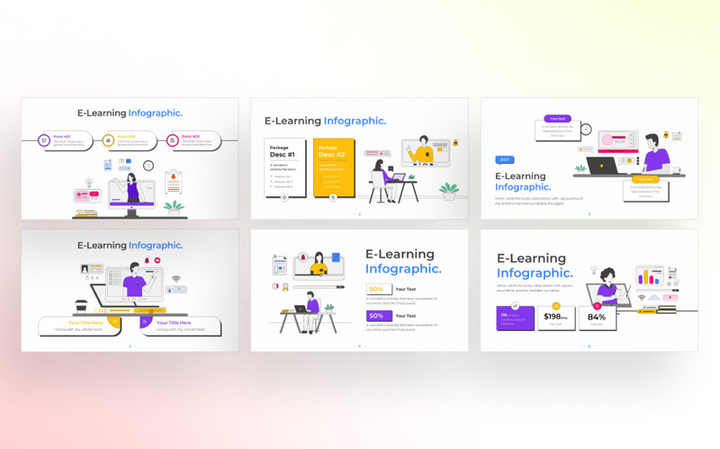 E-Learning PowerPoint Infographic Template - Features Image 1