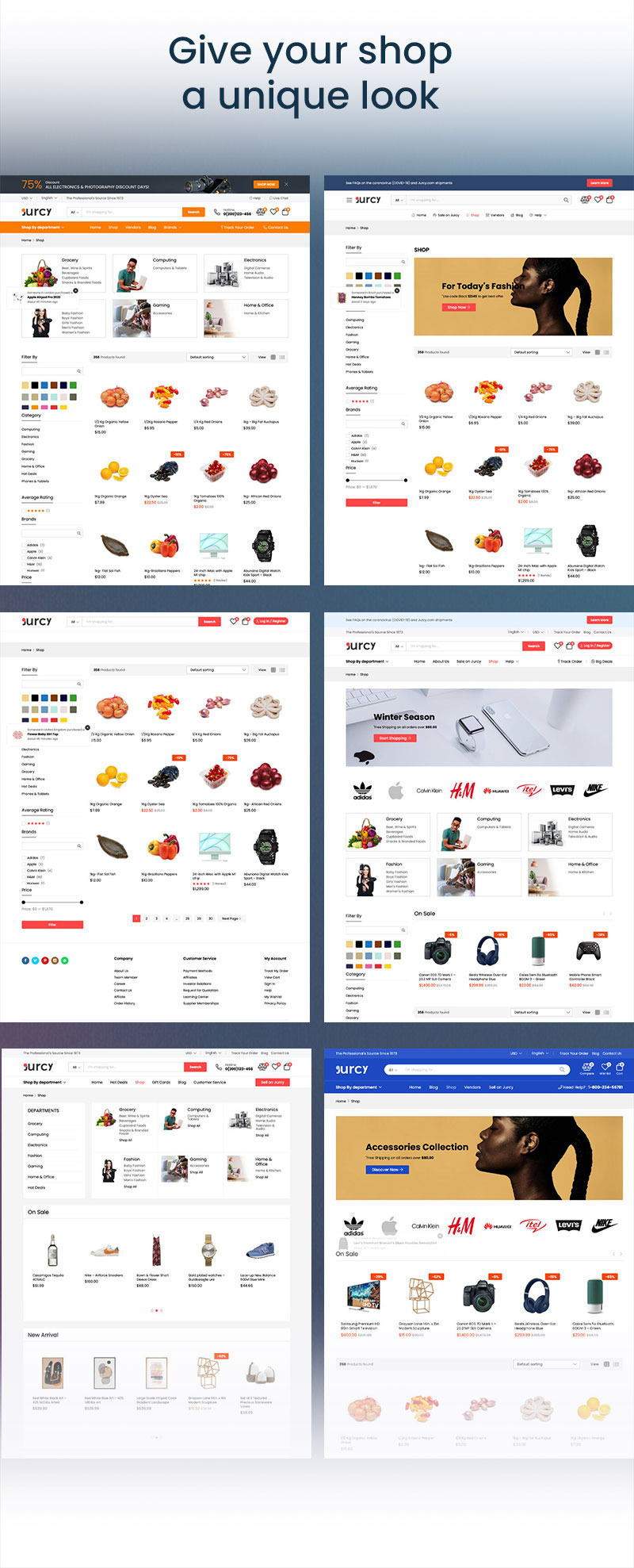 Jurcy - Multipurpose & Multi-vendors Marketplace WooCommerce WordPress Theme. - Features Image 2