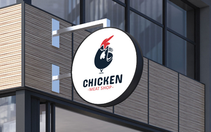 Chicken Meat Shop Logo Design Template - Features Image 1