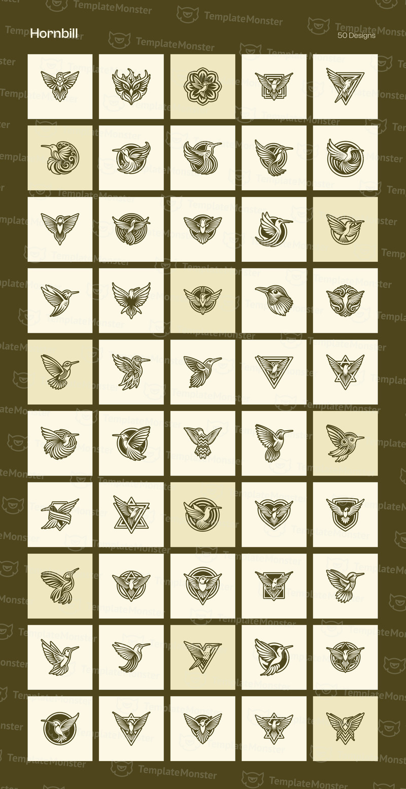 Набор для создания логотипа Modern Birds - Features Image 7