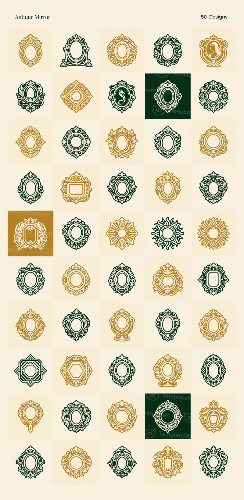 Современный антикварный набор логотипов - Features Image 1
